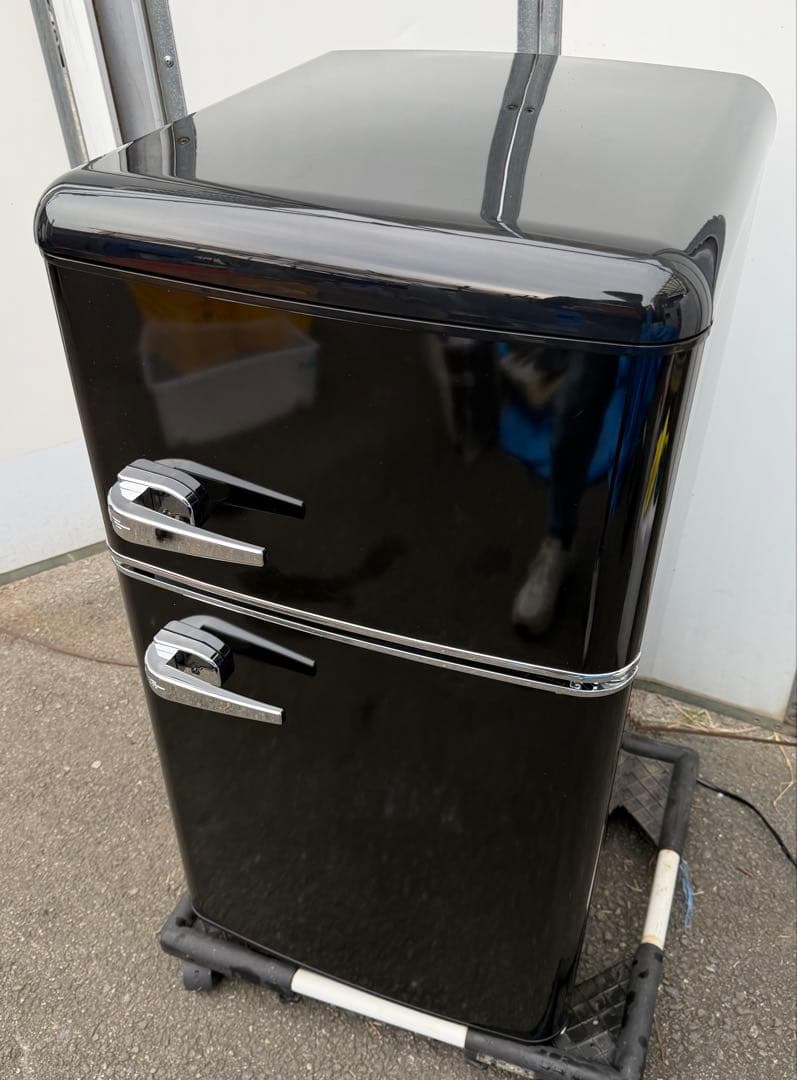 冷蔵庫ブラックPRR-082D-B1人暮らしミニ81L