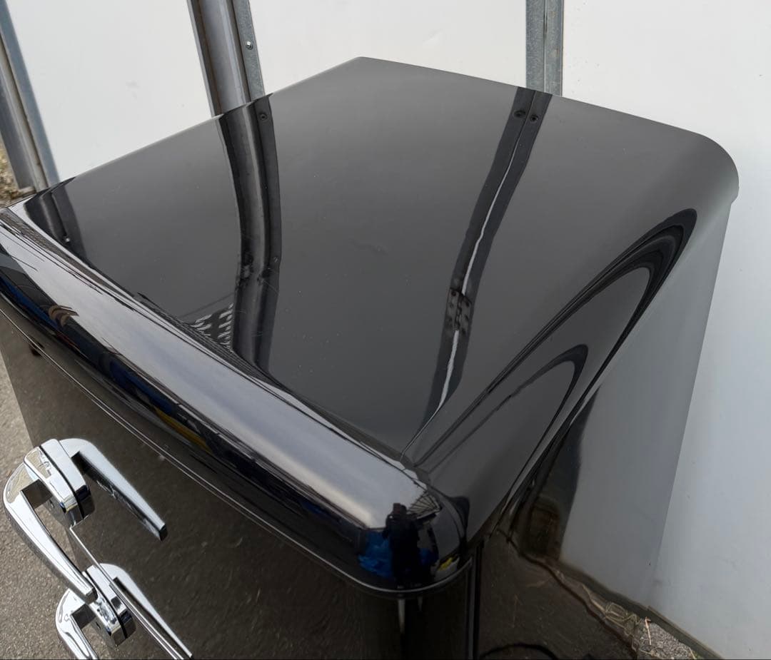 冷蔵庫ブラックPRR-082D-B1人暮らしミニ81L