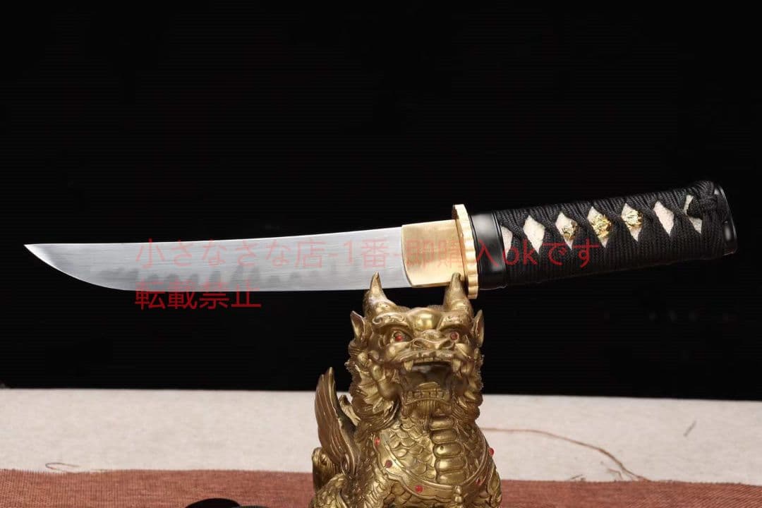 8寸黒檀T 10焼刃小猟刀  古兵器 武具 刀装具 日本刀 模造刀 居合刀