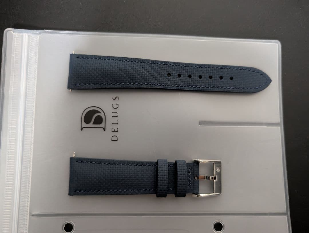 delugs セイルクロス　ラバー　ベルト 　ネイビー