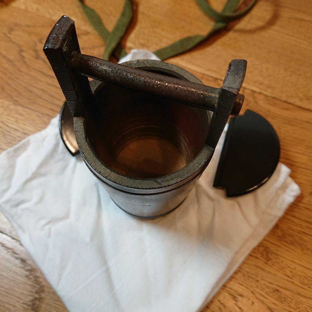 茶道具 備前焼手桶茶器