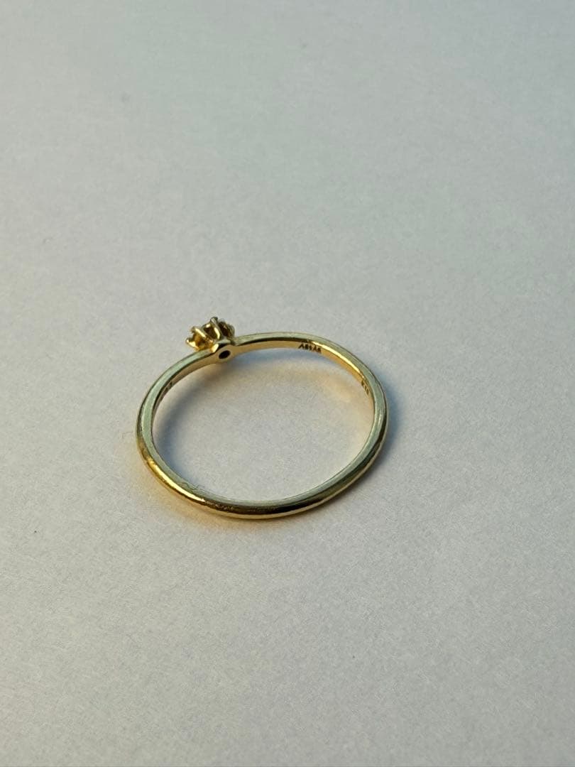 AHKAH K18 ソリテール リング　イエローゴールド/ダイヤモンド