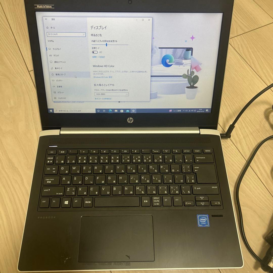 HP Celeron N3060 ノートPC 8GB RAM 500GB HDD