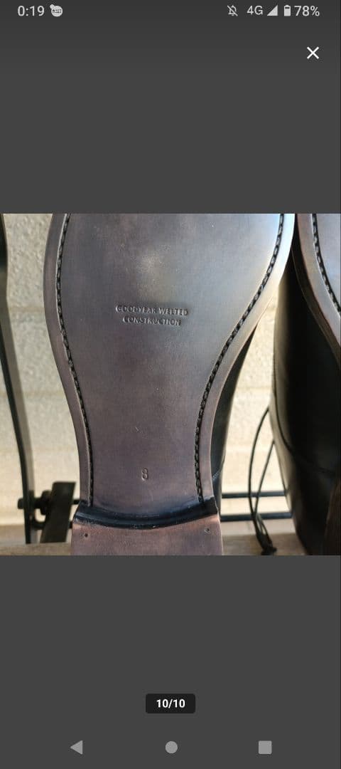 未使用 神匠 セミブローグ アノネイ ブローグ ブラック UK8 26