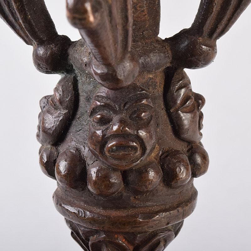 チベット密教法具　古銅　ブルパ　独鈷杵　金剛杵　V　R9088