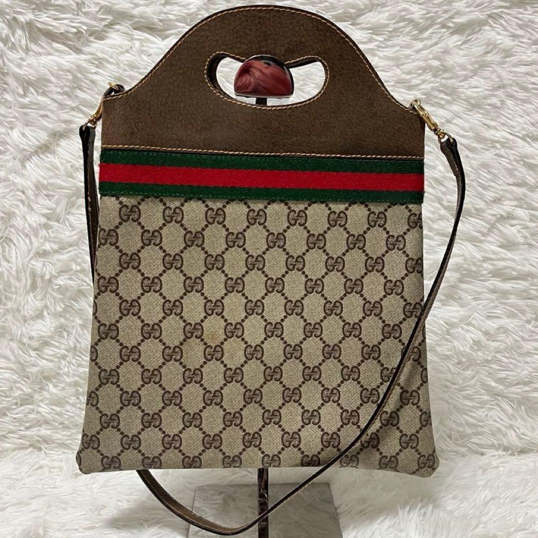 ✨美品✨OLD GUCCI　2WAY　ハンドバッグ　シェリーライン