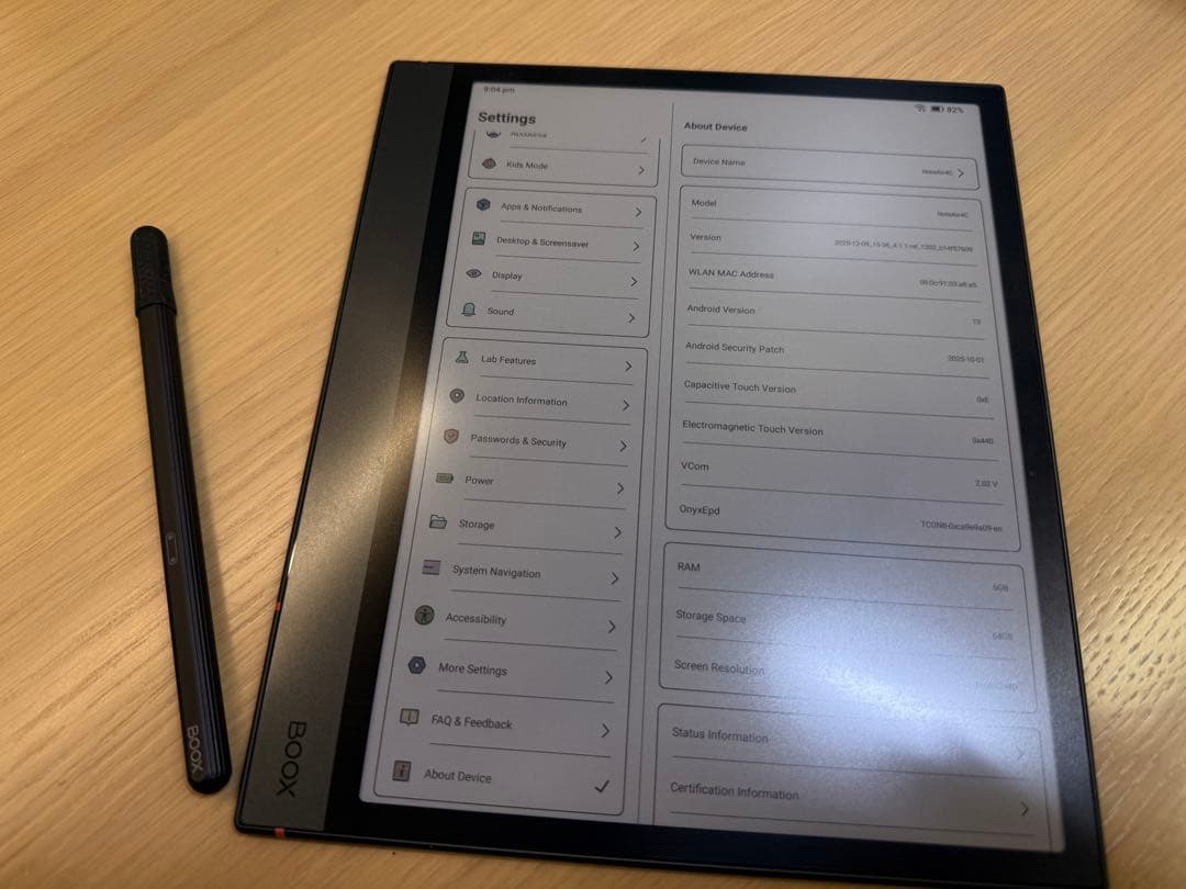 BOOX Note Air 4C ＋ 純正カバー ＋ LAMY スタイラスペン