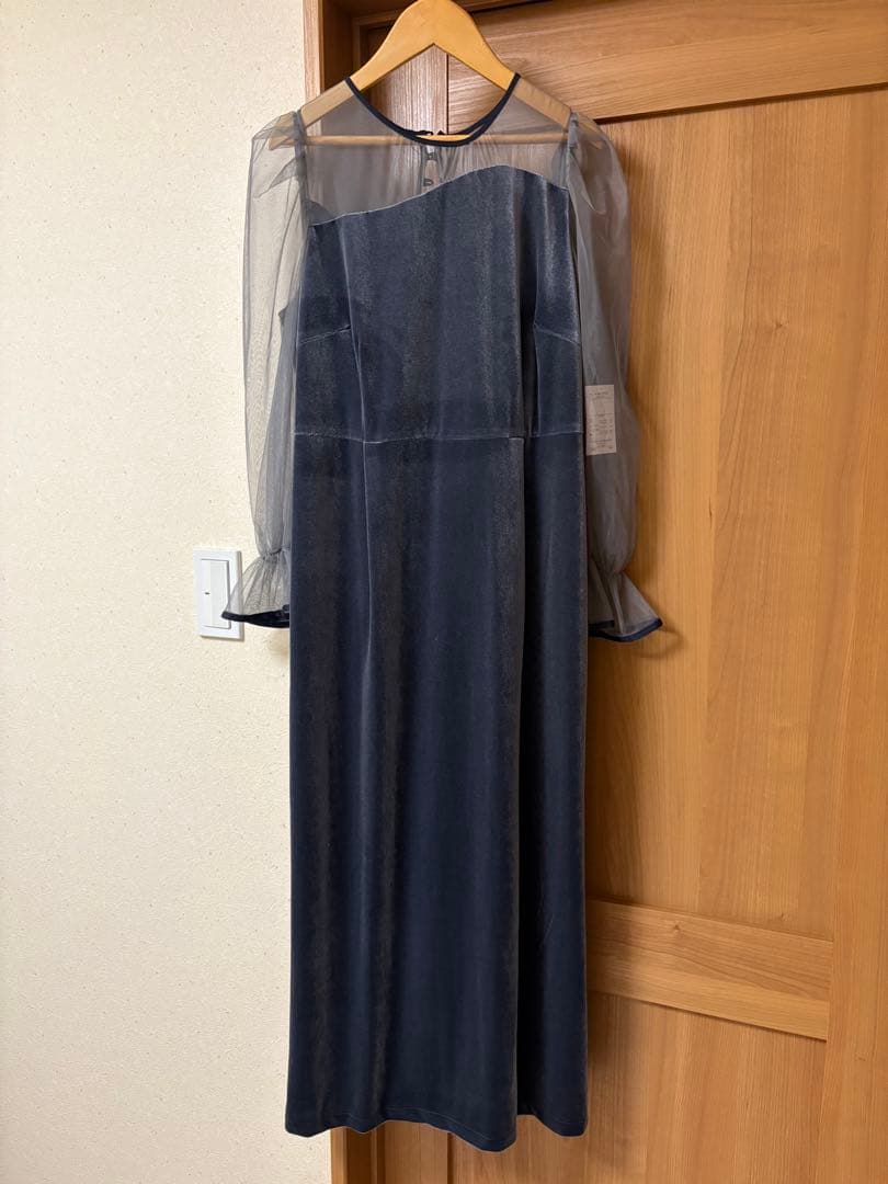 アシメデザインベロアワンピースドレス〔Callarus〕新品