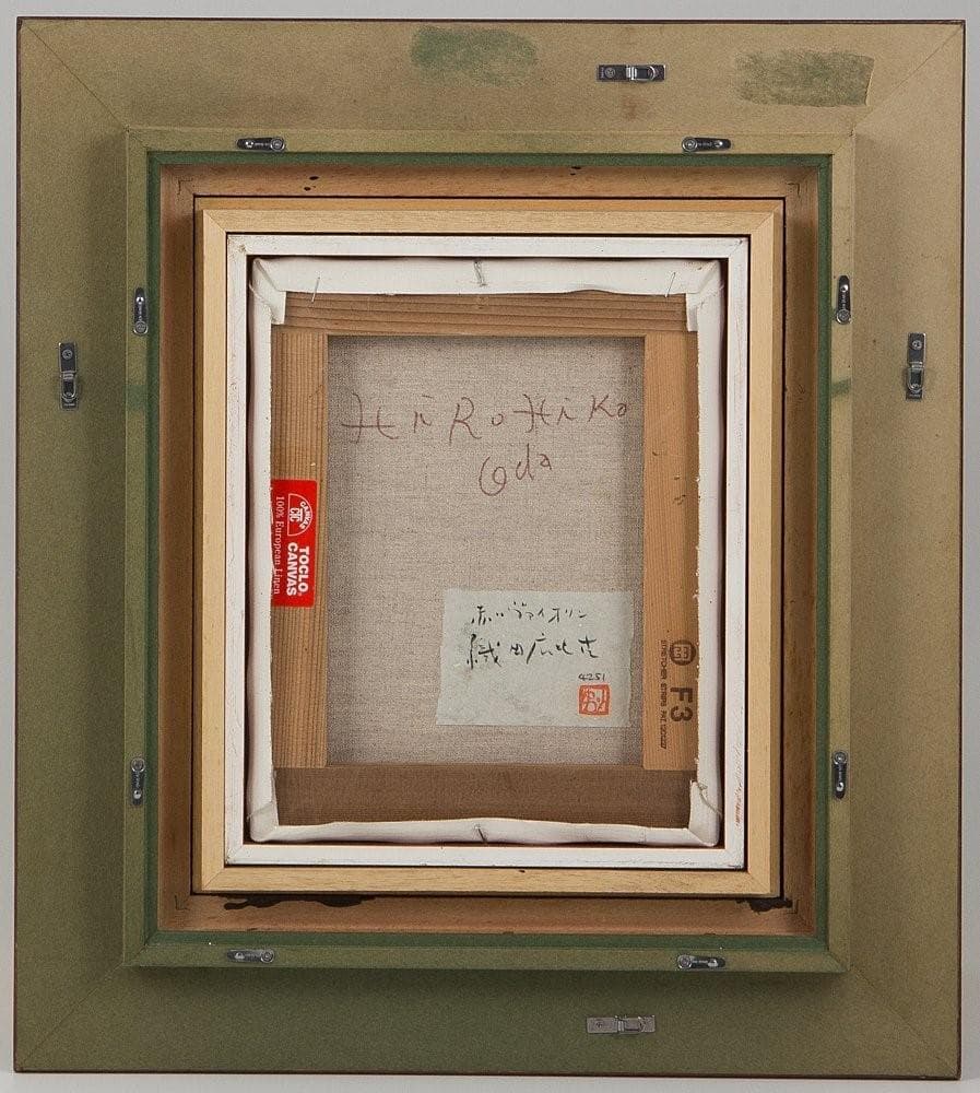 ◆織田広比古 『赤いヴァイオリン』 油彩 3号◆検）織田広喜 宮永岳彦 高塚省吾