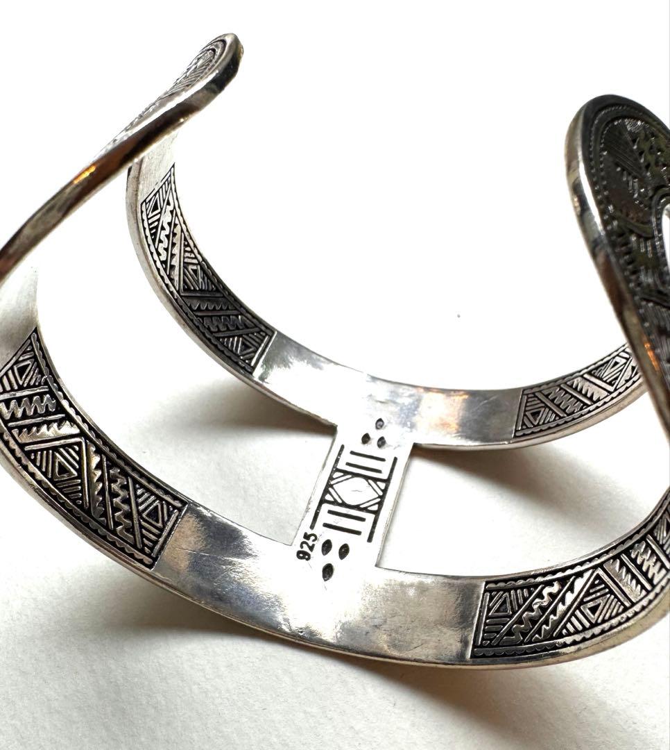 【新品・未使用】トゥアレグ族 銀製　シルバー925　Ｈ型バングル