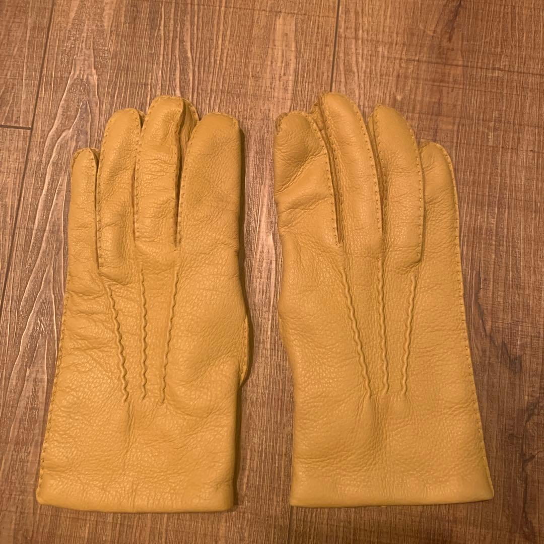 DENTS レザー手袋 コーク(イエロー)サイズ8