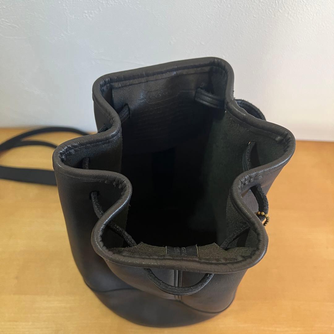 OLD COACH オールドコーチ レザー　9984 巾着　ブラック　USA製