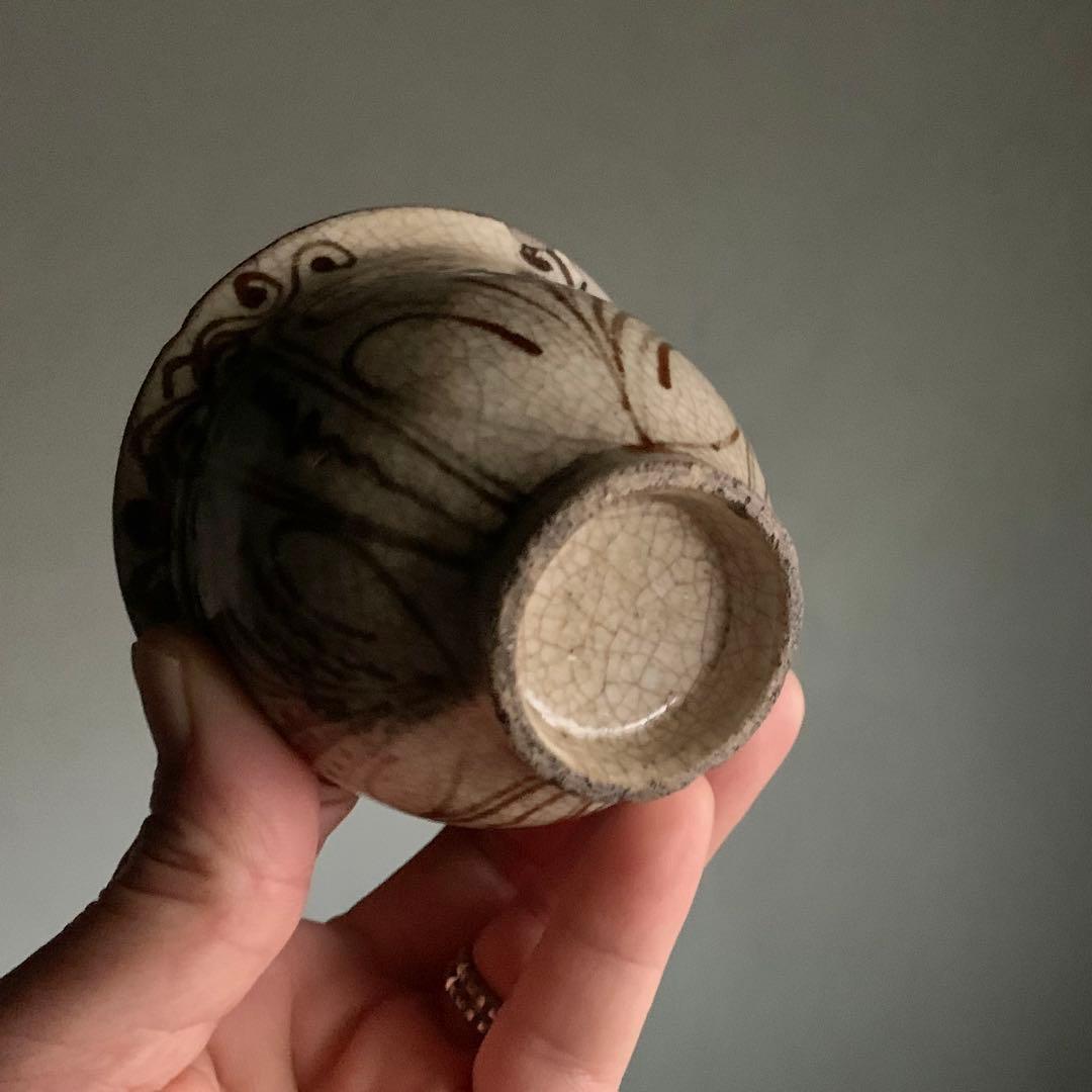 絵瀬戸 盃 ぐい呑み ちょこ 酒器No.2 古美術 古道具 アンティーク