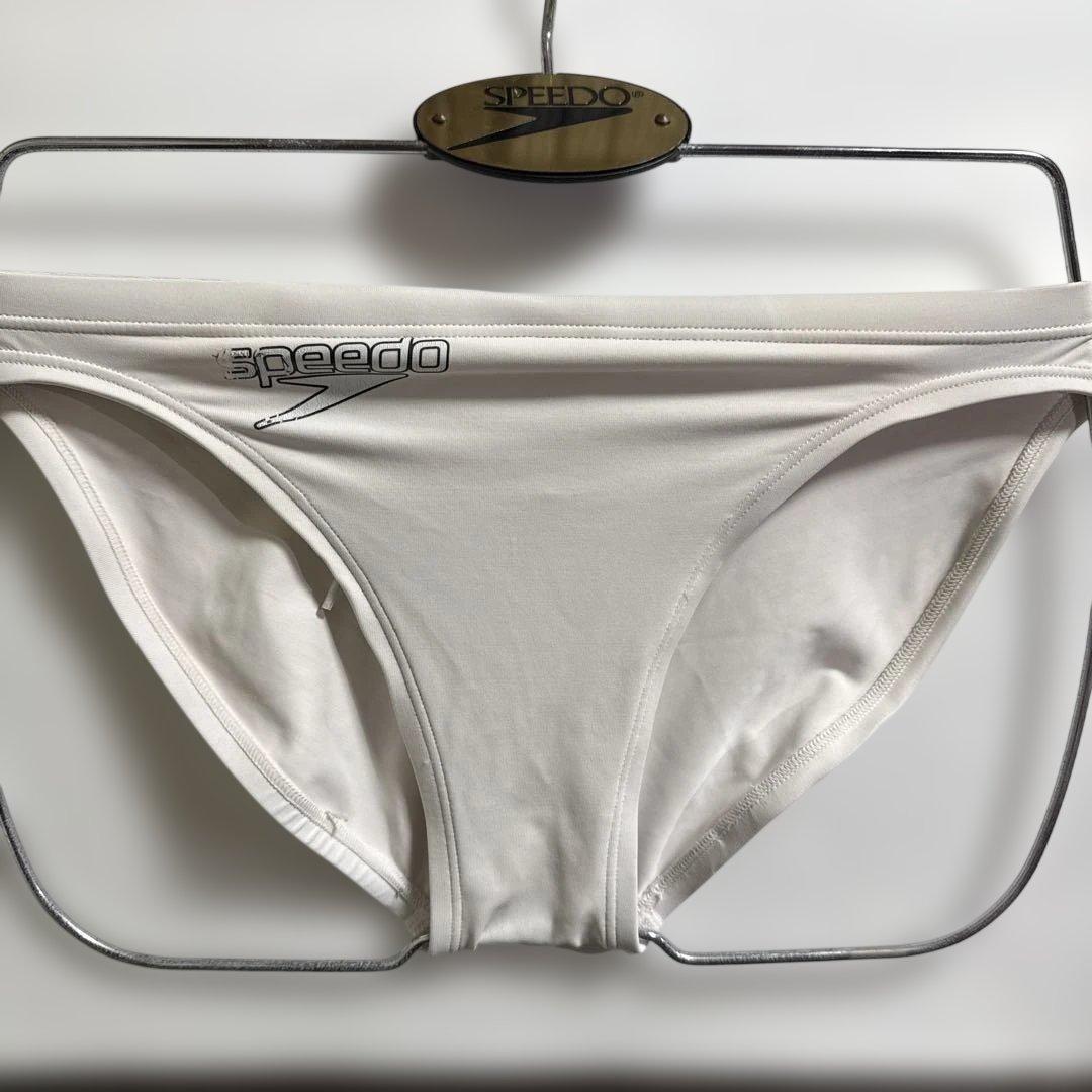 r*迎様 競パン Speedo ホワイト 競泳水着 O(LL)サイズ