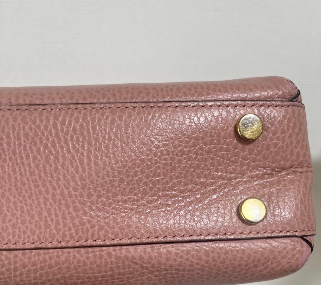 GUCCI ピンクレザー ハンドバッグ