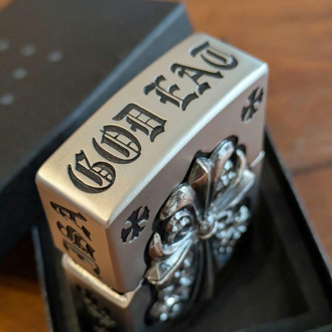 新品 両面クロス 立体メタルZippo 特注モデル 全面加工