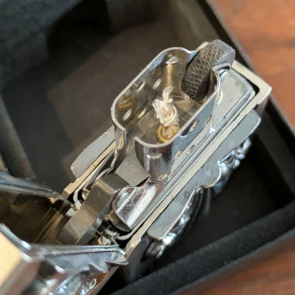 新品 両面クロス 立体メタルZippo 特注モデル 全面加工