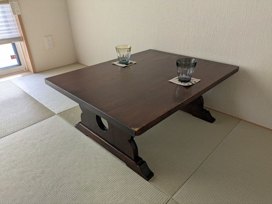 【松本民芸家具】 折りたたみローテーブル 民芸×和モダン コンパクト収納