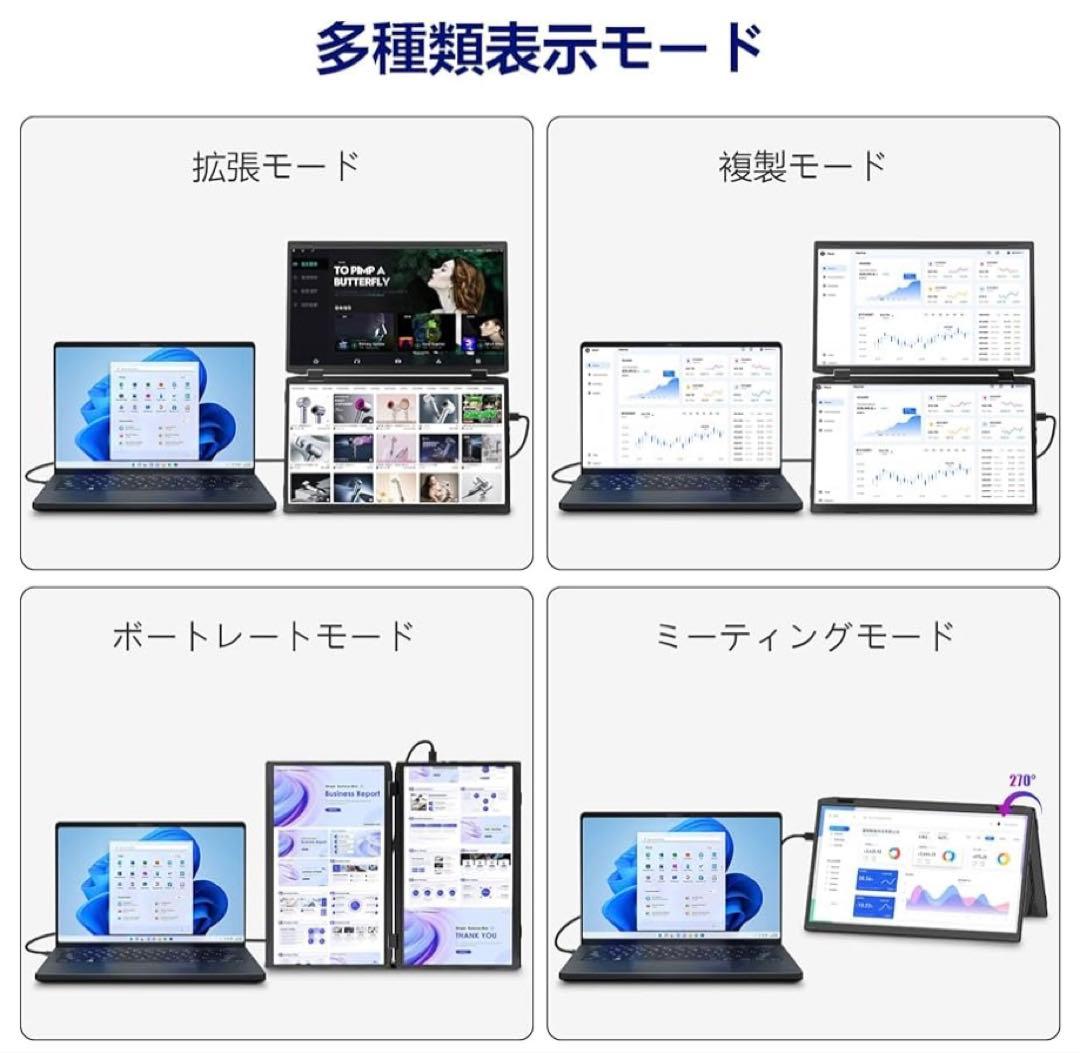 LivElect 21\" 15.6インチ フルHD モニター M4
