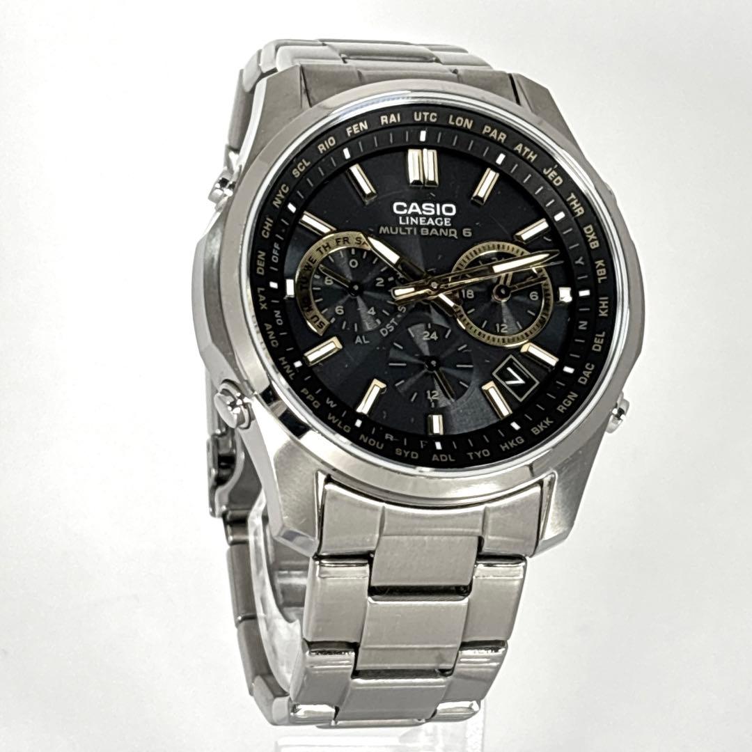 【稼働 付属品】美品 カシオ メンズ腕時計 クロノグラフ LENEAGE