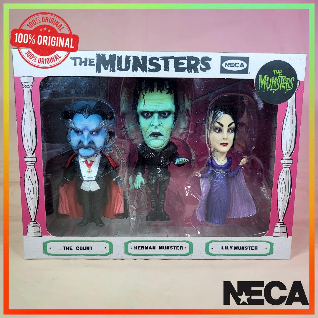 【NECA】新品 正規品 マンスターズ リトルビッグヘッドフィギュア 3体セット