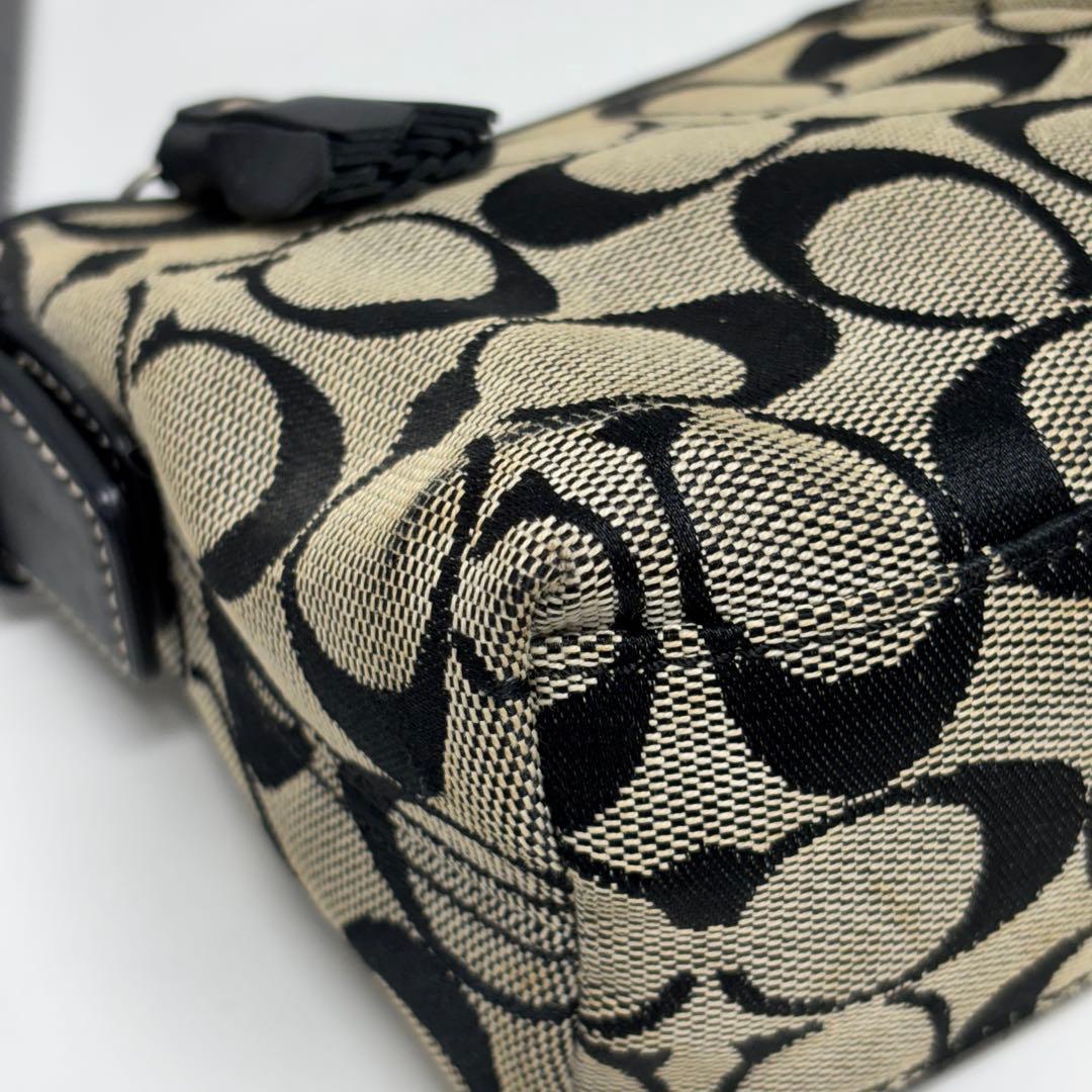 COACH コーチ 6371 シグネチャー ワンショルダーバッグ 肩掛け　黒