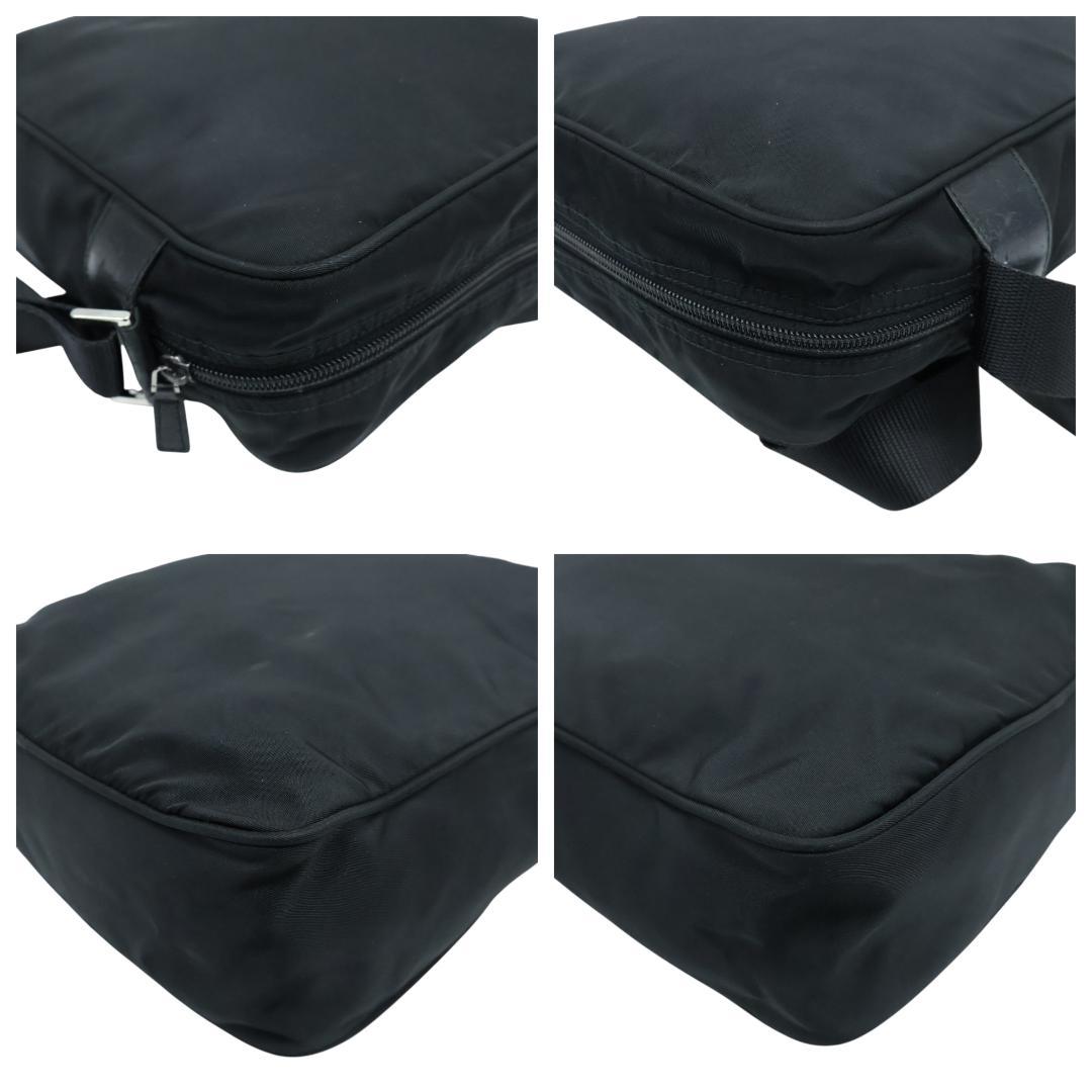 美品 PRADA プラダ ショルダーバッグ 3角プレート 白タグ ブラック