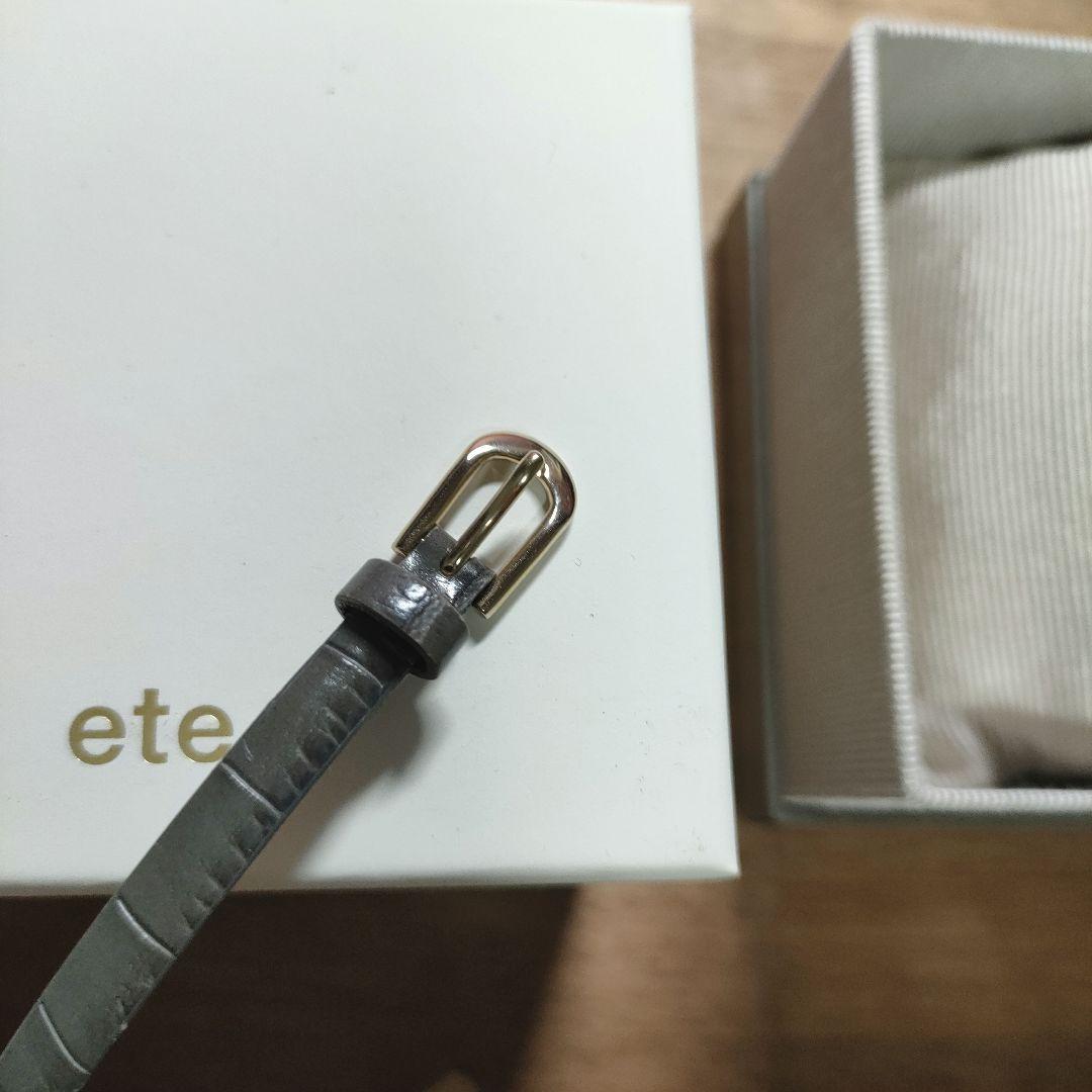 ぴょん　ete　きせかえウォッチ　シルバー　グレー