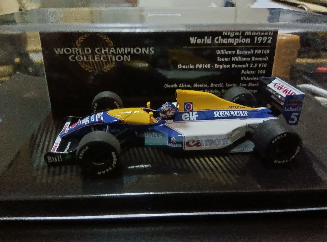 1/43 ミニチャンプス　ウイリアムズ　FW14B マンセル　チャンピオンBOX