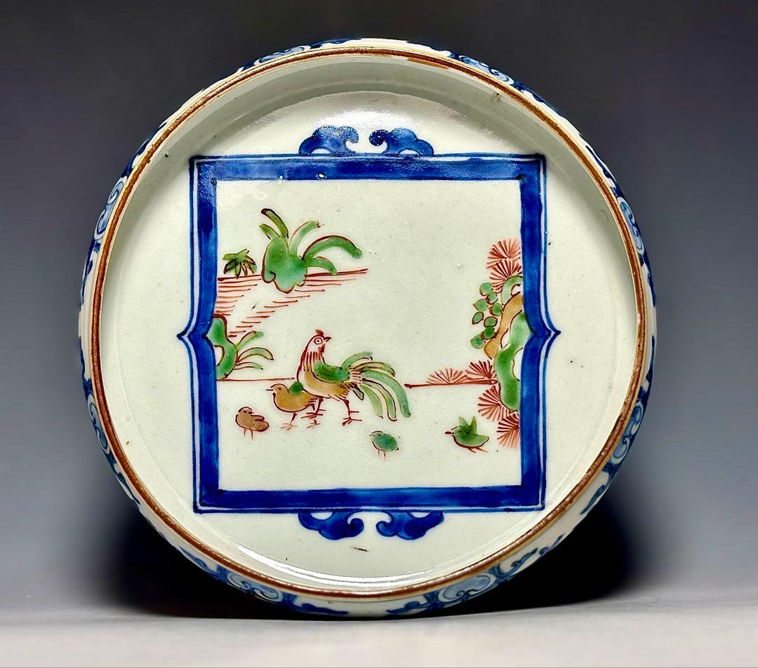 「柿右衛門」鶏文小皿 (完品)