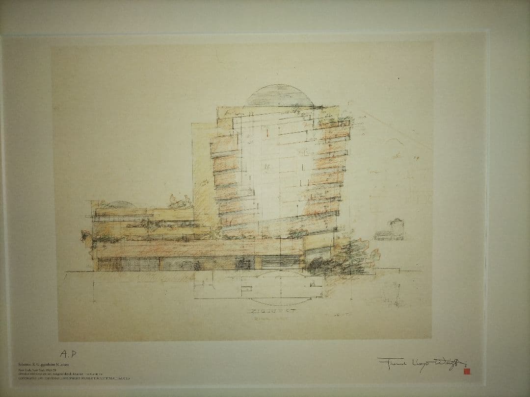 【ちょ】フランク・ロイド・ライト　リトグラフ② AP版