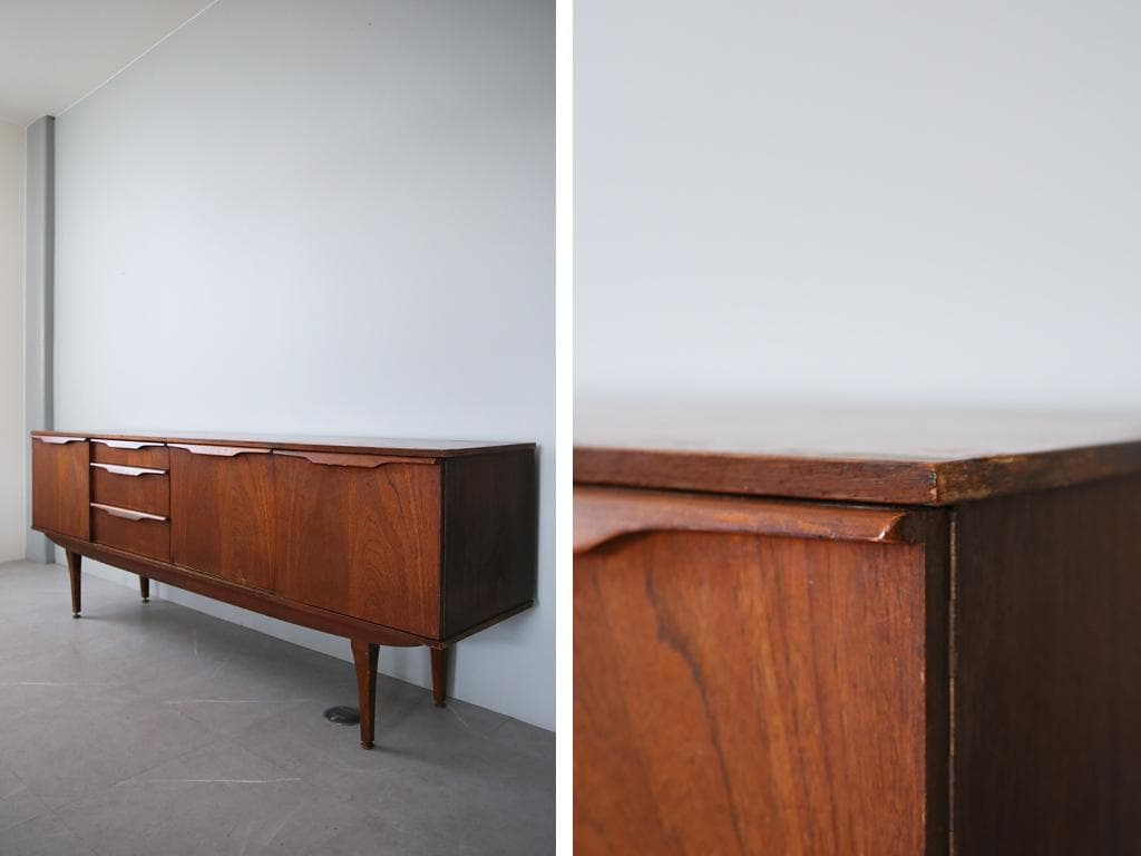 英国アンティークStonehill製サイドボード/木製机テレビ台(91-153)