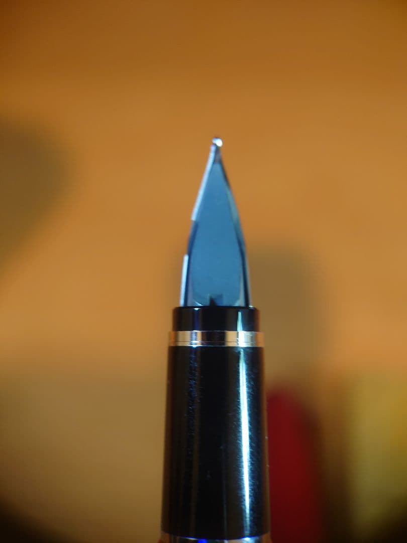 廃盤色 PILOT 万年筆 エラボー 樹脂軸 赤 ペン先14K 字幅SM 中軟字