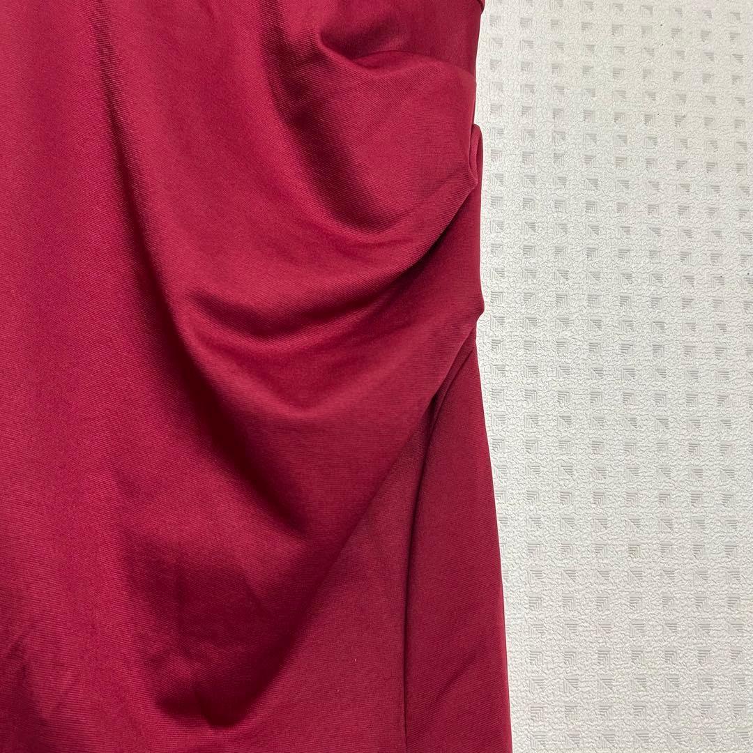 【新品】ジュエルズ ビジュー ロングドレス 赤 S