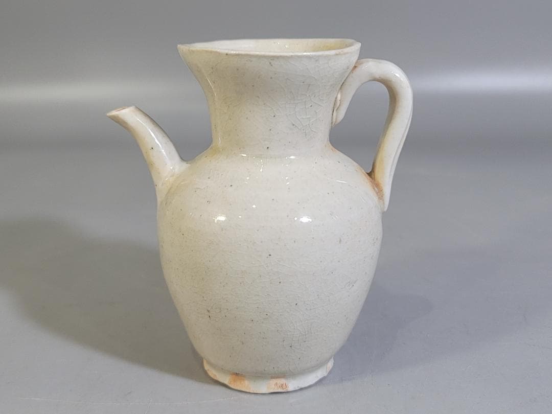 中国美術 宋白磁 水注 瓶 時代物 DT465