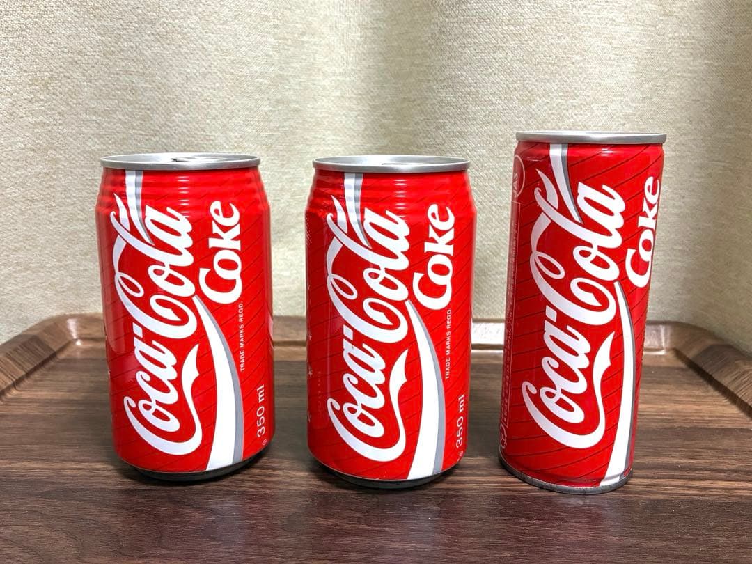 【激レア・プルタブ】コカ・コーラ 90年代 レトロ缶 3本セット 観賞用