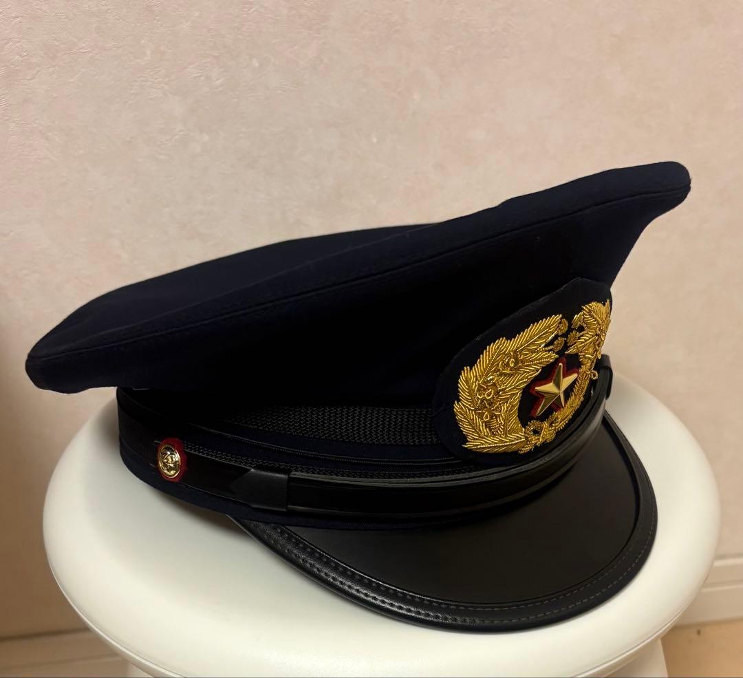 オリジナルカスタム制帽 金モール刺繍 五芒星 撮影・コスプレ用 官帽 59cm