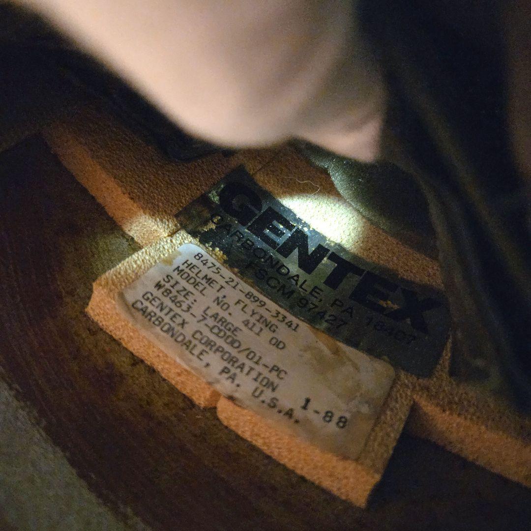 米軍実物　希少　GENTEX 　ヘリパイヘルメット LARGE NO.411OD