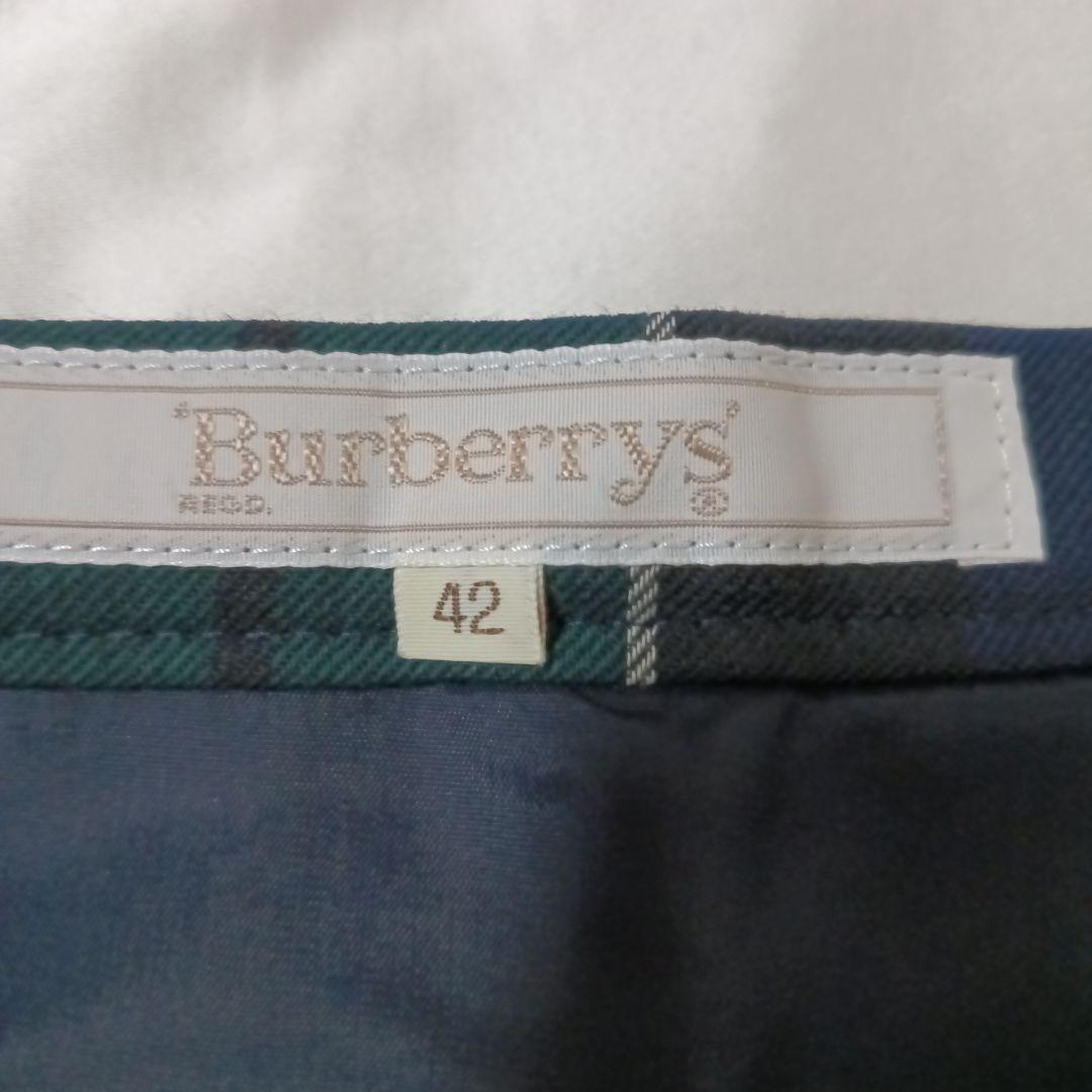 BURBERRYS 42 タータンチェック グリーン ほぼ未使用 Lサイズ 17