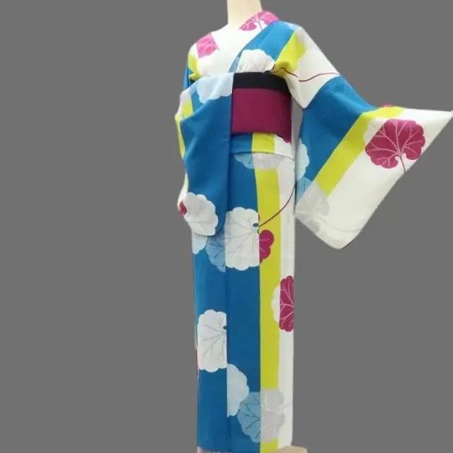 Y3111◆美品 撫松庵謹製 セオアルファ 薄物 縞 蕗 浴衣 洗える夏着物