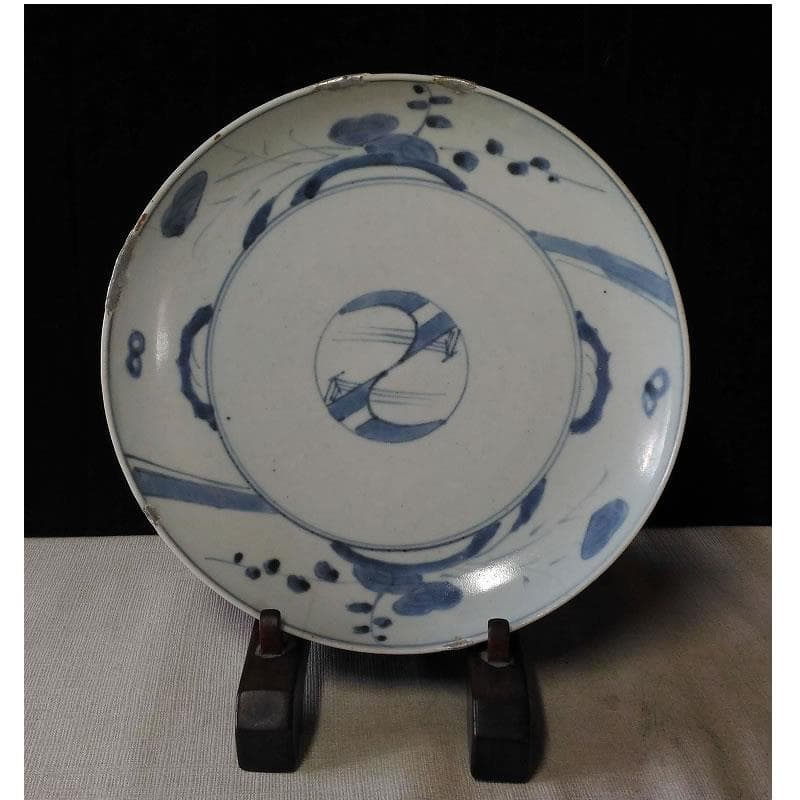 c655 古伊万里 くらわんか皿 染付