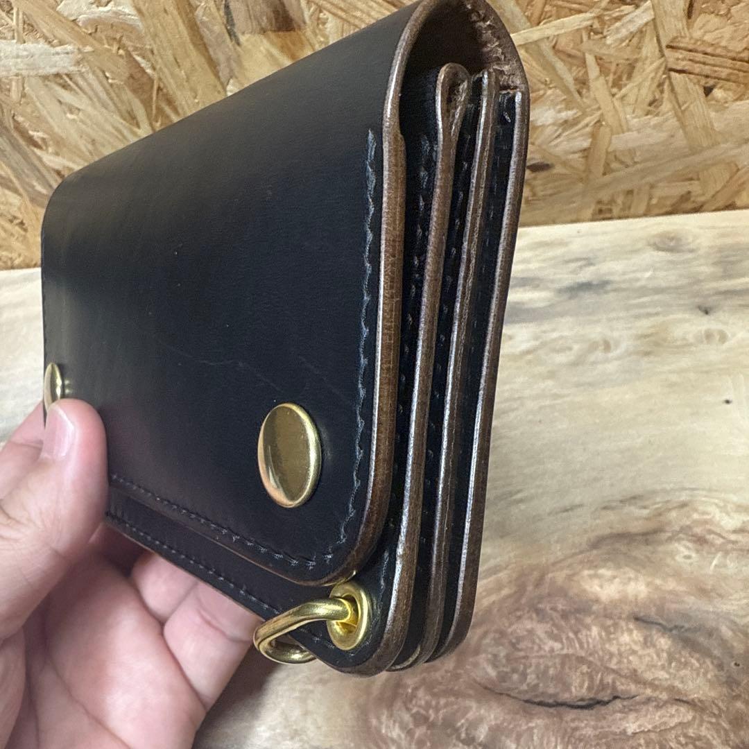 マリアム社 ホースバット 150 トラッカーウォレット カスタム 茶芯 真鍮