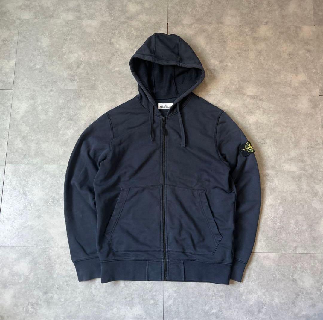 【希少モデル❗️】美品！stone  ジップパーカー　ネイビー　L