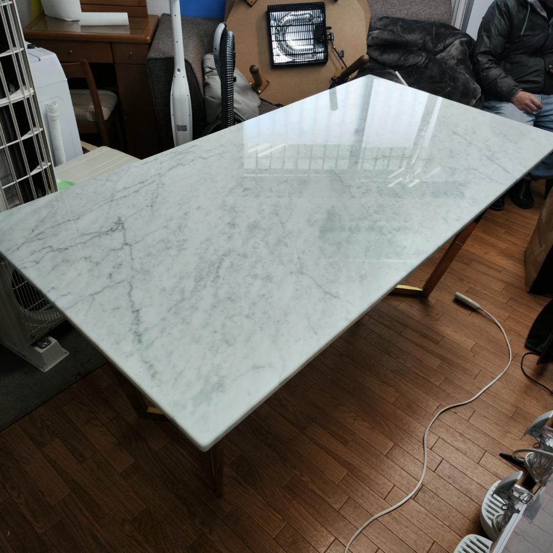 送料込み 本物の大理石天板 ダイニングテーブル 4人～6人掛け