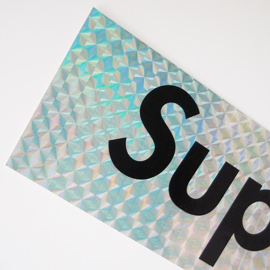 Supreme ホログラム ボックスロゴ ステッカー シルバー