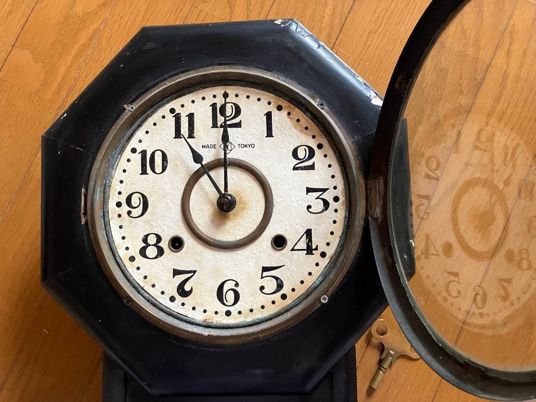 アンティーク柱時計 振り子時計 掛け時計 戦前