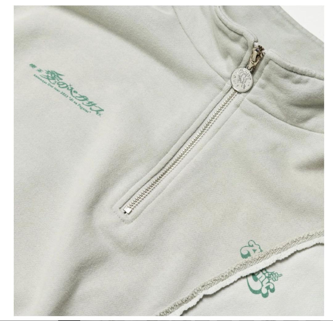 ずとまよ　愛ペガ　Half Zip Sweat Gray トレーナー　Lサイズ