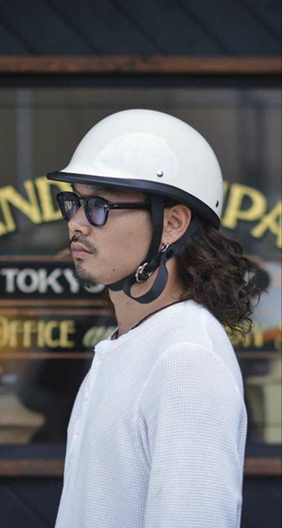 USAジョッキー アイボリー ハーフヘルメット