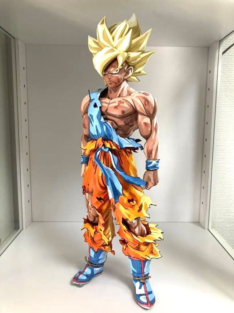ドラゴンボール フィギュア リペイント 超サイヤ人 孫悟空 二次元彩色 SMSP