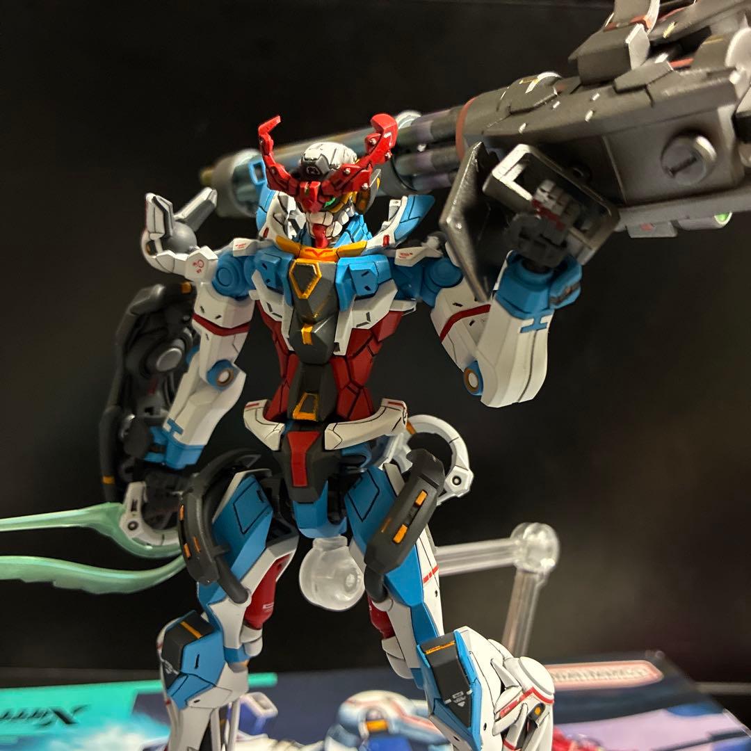 HG ジークアクス　塗装　完成品　＋ジャイアントガトリングセット